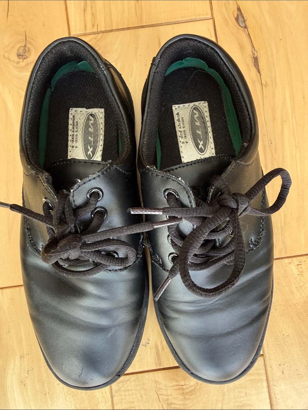 MTX ladies Black marching band shoes.
